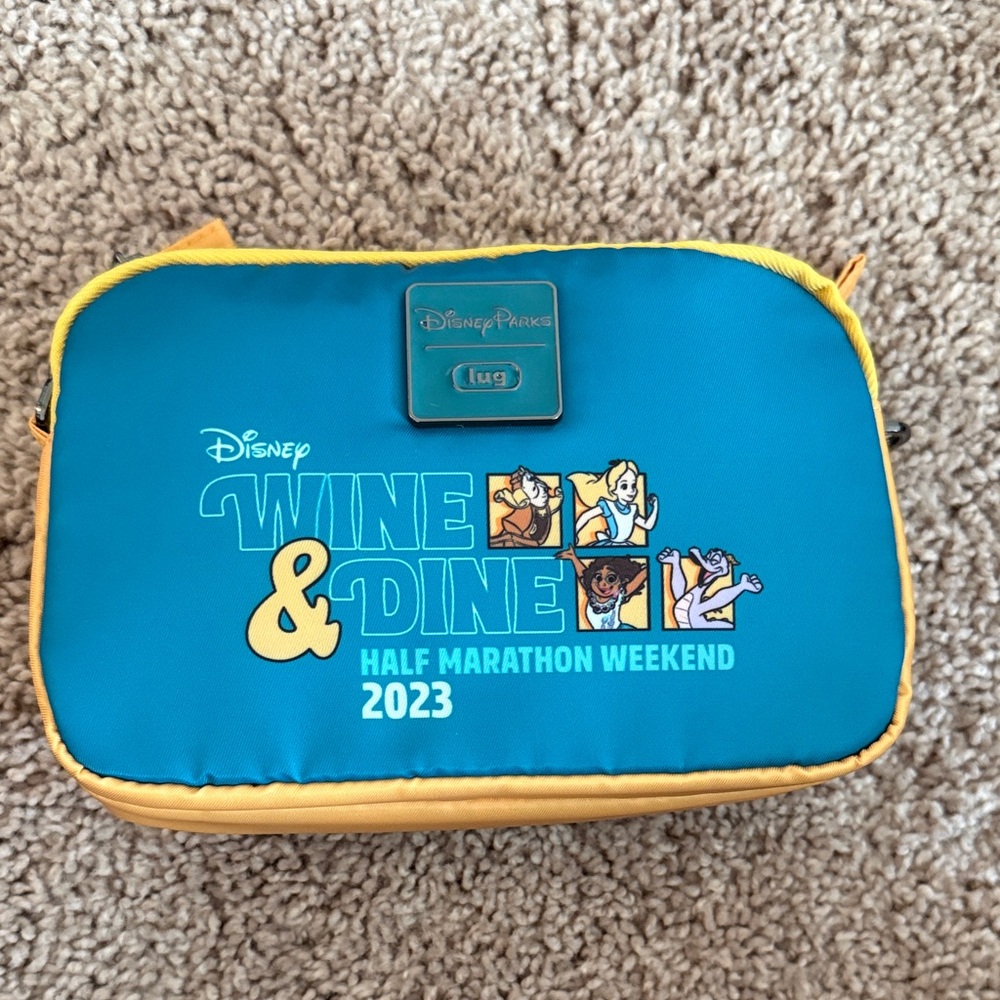 Disney Wine & Dine Marathon Blue and Yellow Bag